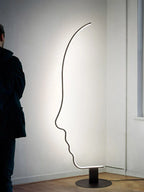 Modern Minimalist Human Face LED Floor Lamp for Living Room and Bedroom