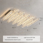 Crystal Chandelier Lights for Living Dining Bedroom LED Dimmable Lustre Lighting