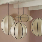 Danish Pendant Light Minimalist Lantern Ufo Lampshade Rustic Fabric Lamp