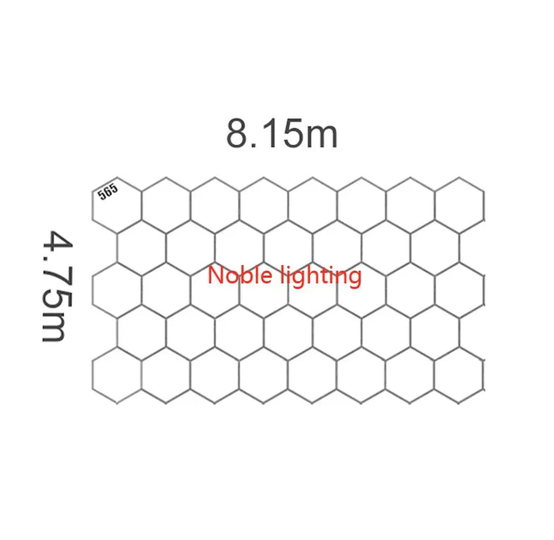 Honeycomb LED Car Detailing Ceiling Light - Customized Hexagon Design for Showroom