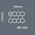 Hexagon LED Ceiling Light for Barbershop and Garage Hair Salon