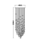 Crystal Chandelier: Modern Staircase LED Lighting for Hallway & Lobby