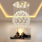 Flower Ball Chandelier with GU10 LED Lights for Modern Villa Lighting