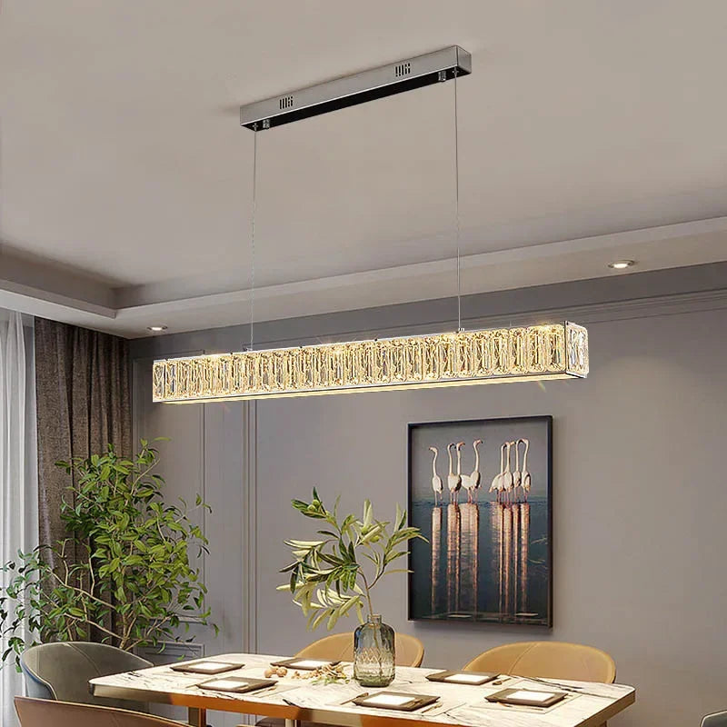 Crystal Chandelier LED Golden Modern Luxury Ceiling Home Interior Shop