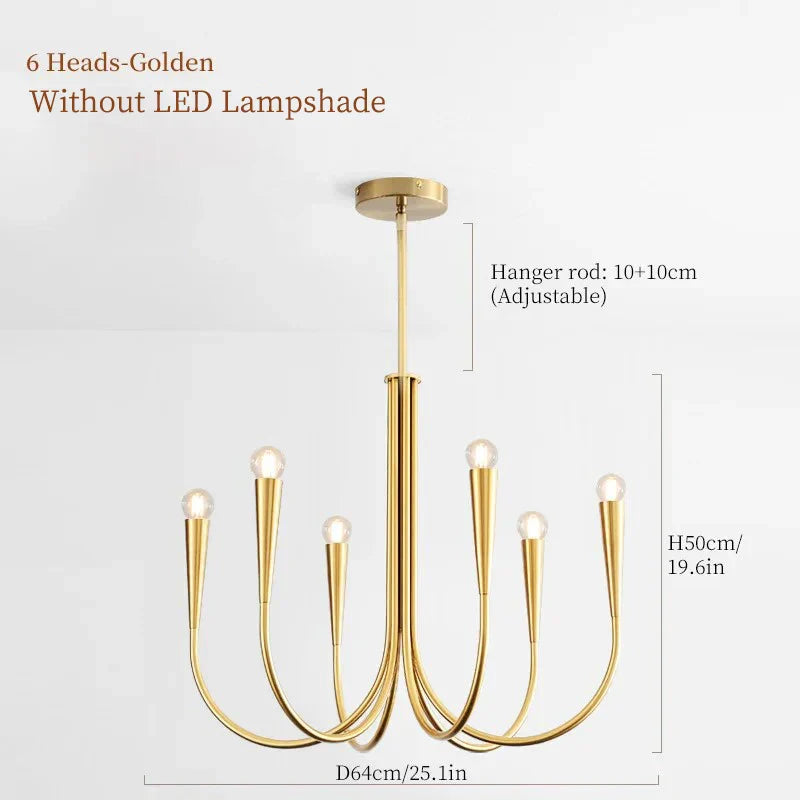 Afralia French Style Black Pendant Light Chandelier - Luxury LED Ceiling Lamp