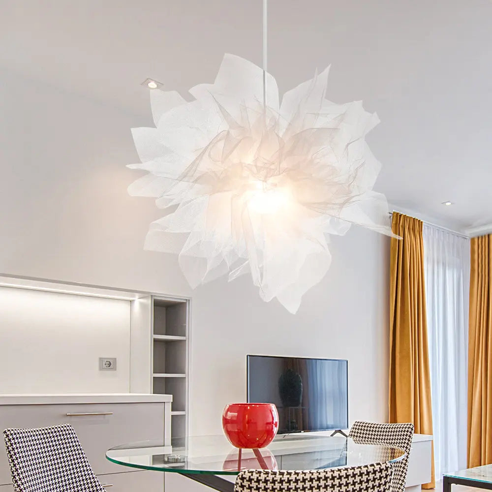 Feather Pendant LED Chandelier - Modern Bedroom Study Room Decoration