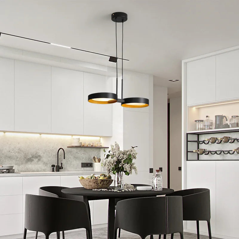 Metal Acrylic Modern Pendant Chandelier LED Light for Living Room Wall Decor