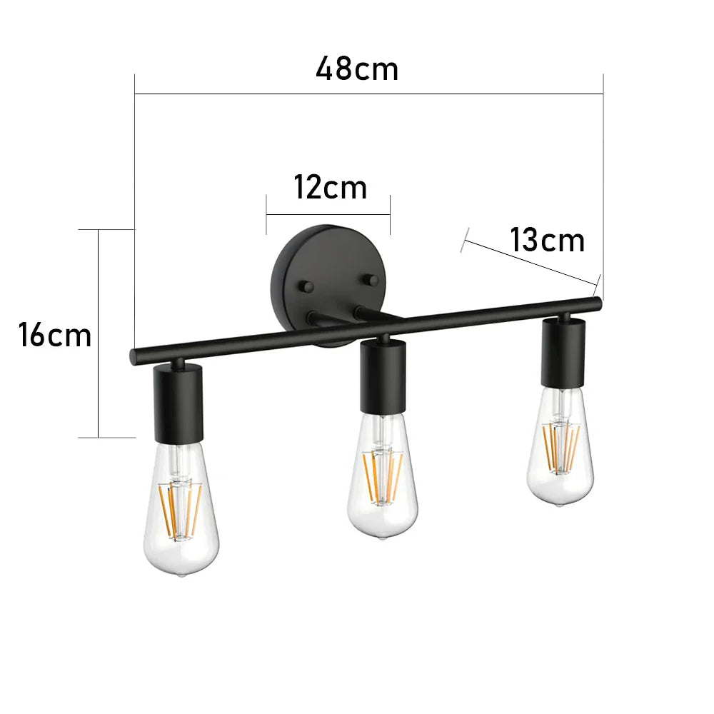 LED Multihead Mirror Wall Lamp – Vintage Decorative Indoor Lighting
