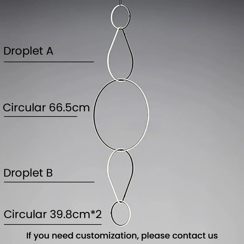 Minimalistic Pendant Light - Designer Ring Lamp for Office, Living Room, Bedroom