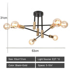Iron Wrought Chandelier LED Ceiling Light Fixture Modern Vintage Decor Lighting