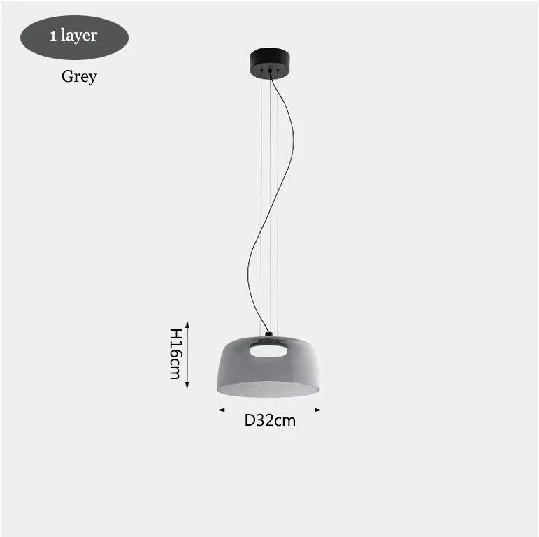 Nordic Glass Chandelier: Modern Ceiling Pendant Lights for Living and Dining Room