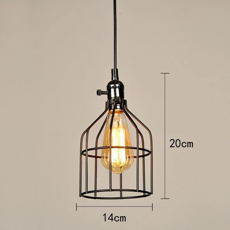 Retro Iron Art Pendant Light for Dining Room Kitchen Bedroom Bar