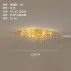 Luxury Crystal LED Chandelier: Modern Nordic Gold/Silver Ceiling Lamp for Home Decor