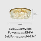 Crystal Ceiling Chandelier: Modern Vintage Hanging Light for Living Dining Room