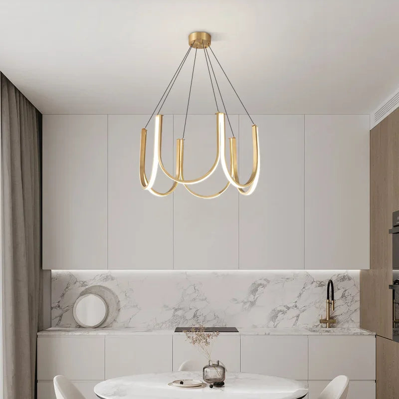U-Shape LED Pendant Chandelier for Modern Minimalist Luxury Home Decor