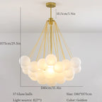White Bubble Glass Ball Hanging Ceiling Lamp for Modern Home Decor