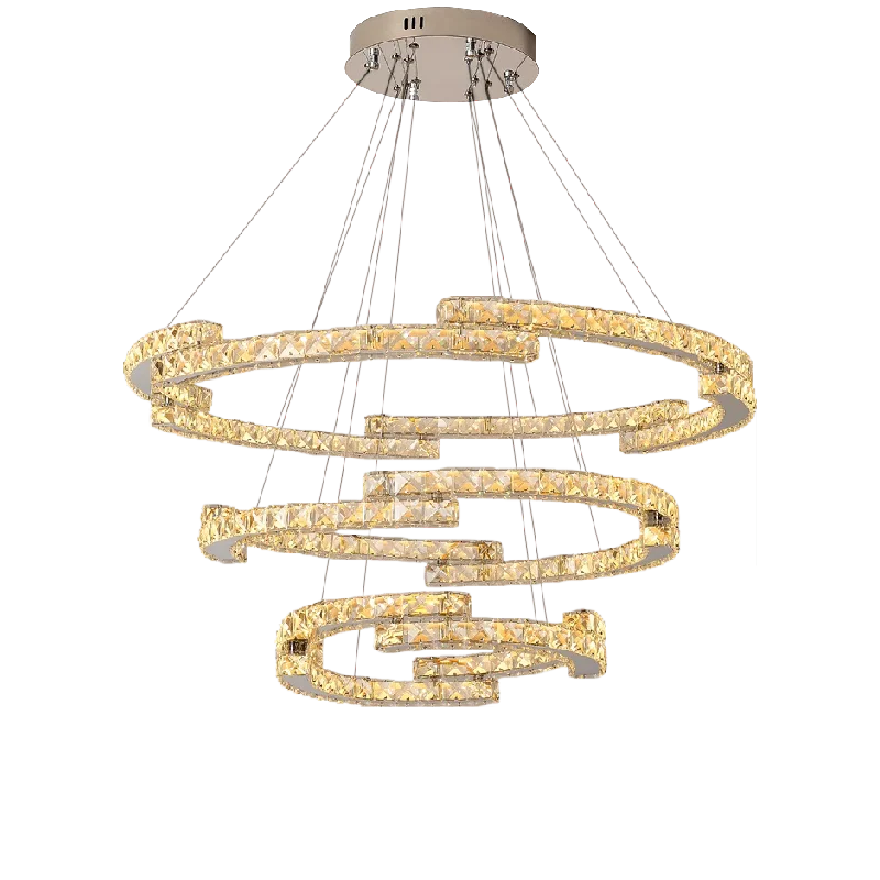 Circular Crystal Pendant Light Chandelier for Living Room