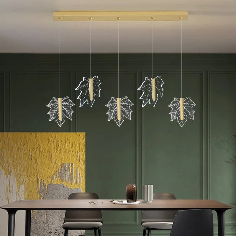 Luxury Maple Leaf Staircase Pendant by - Duplex Villa Chandelier