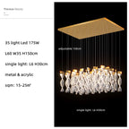 Nordic Acrylic LED Dimmable Chandelier Modern Luxury Foyer Pendant Lighting