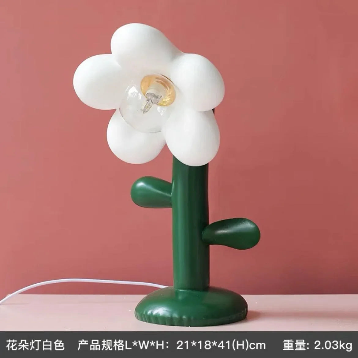 Flower Desk Lamp Office Bedroom Decoration Wedding Gift Living Room Children Room Decor