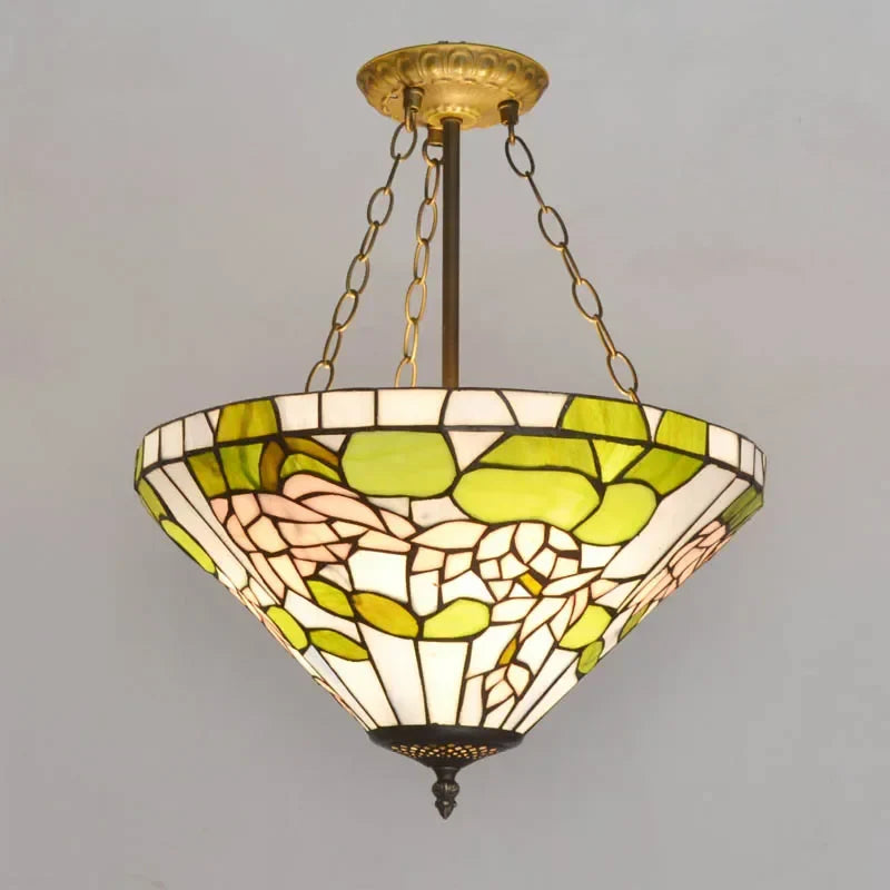 Stained Glass Tiffany Chandelier Pendant Light for Mediterranean Home Decor