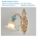 Duplex Ceramic Crystal Pendant Lamp for Modern European Style Living Room