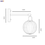 Glass Ball Wall Sconce Modern Wandlamp Stair Light for Bedroom Bathroom Mirror