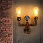 Retro Loft Water Pipe LED Wall Light - Multi Lights Industrial Iron Lamp