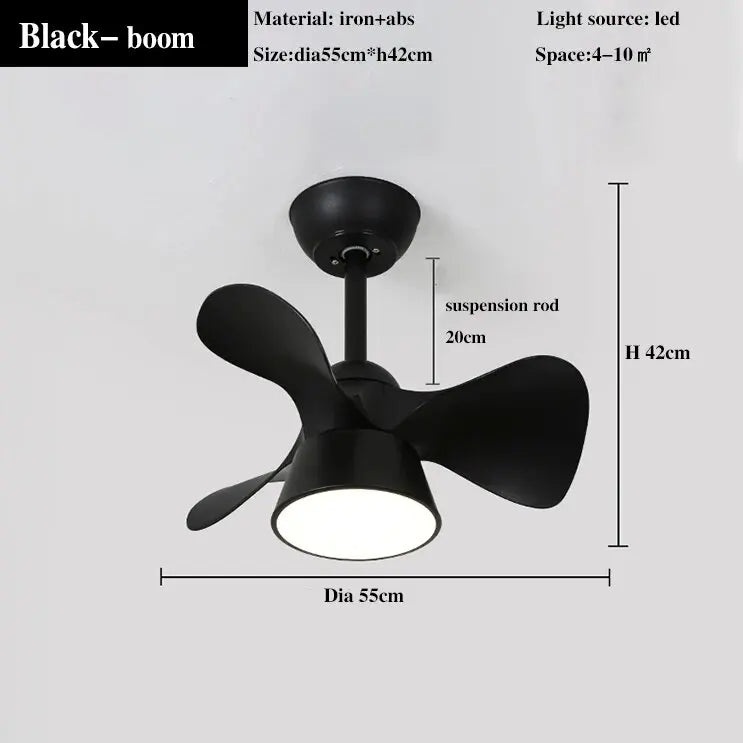 Colorful Macoron 22" Ceiling Fan Light, Smart Dimming DC Motor Remote Control