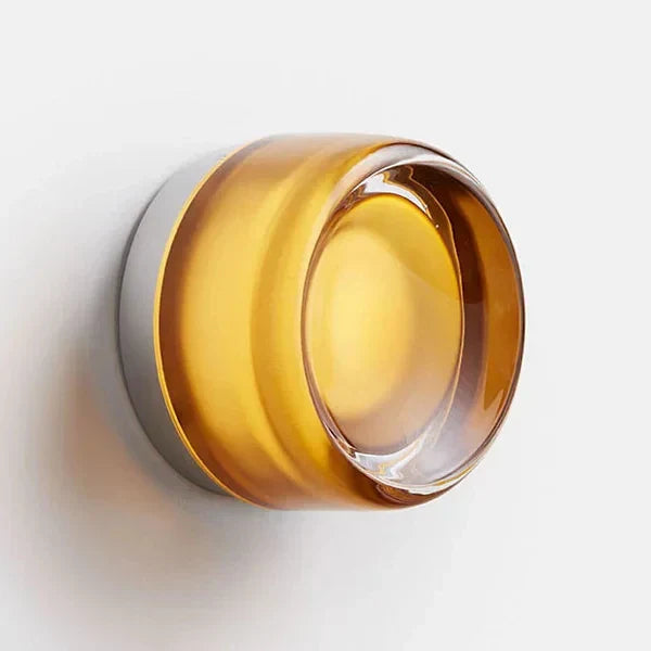 Round Glass LED Wall Sconce for Indoor Outdoor Lighting Décor