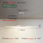 Modern Minimalist Chandelier Lamps Luxury Designer Strip Table Island Light