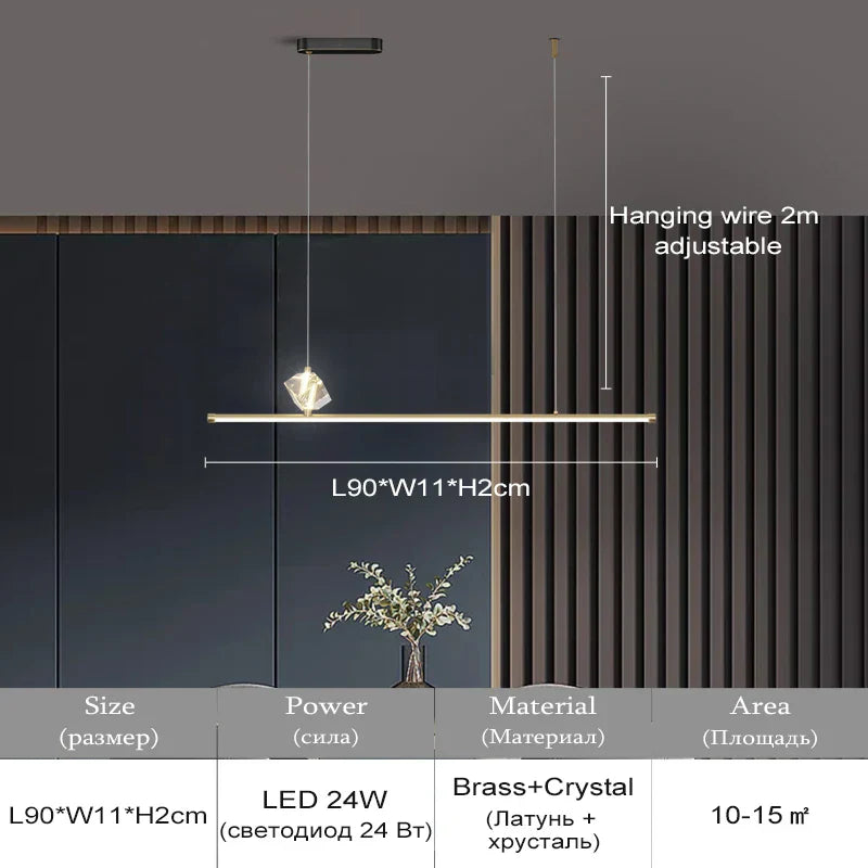 Copper LED Pendant Lights with Remote Control for Dining Room, Kitchen, and Bar