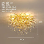 Luxury Crystal LED Chandelier: Modern Nordic Gold/Silver Ceiling Lamp for Home Decor
