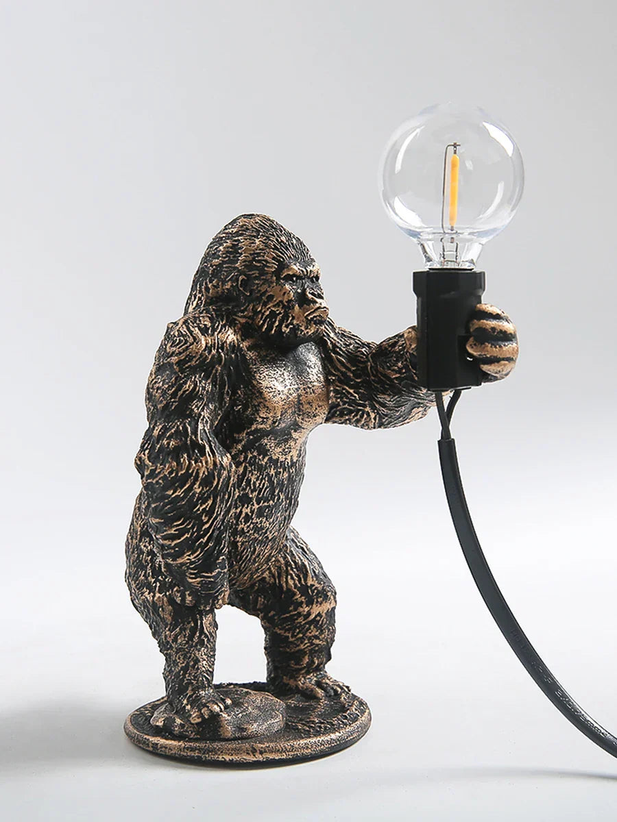 Nordic King Kong Resin Floor Lamp: Modern, Customizable LED Animal Light