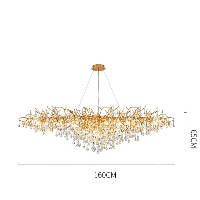 Gold Chandelier Glass Pendant Lamp for Home Decor - Modern Luxury Lighting