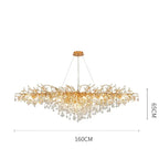 Gold Chandelier Glass Pendant Lamp for Home Decor - Modern Luxury Lighting