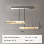 Crystal Chandelier Lights for Living Dining Bedroom LED Dimmable Lustre Lighting