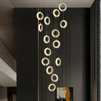 Modern Ring Chandelier for Living Room, Dining Room, Bedroom - Villa Attic Lighting