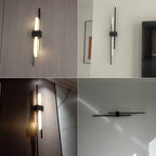 LED Grille Living Room Sofa TV Wall Lamp Strip, Minimalist Modern Bedroom Bedside Lighting