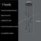 Modern LED Staircase Pendant Chandelier for Living Room Lighting