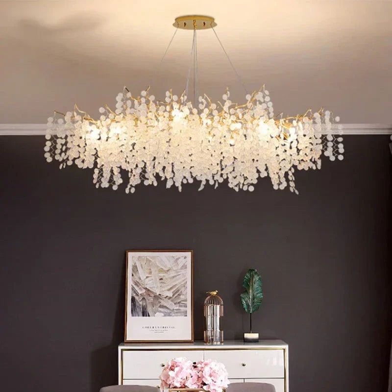 Gold Tree Branch Chandelier: Elegant European Style Pendant Light for Home Decor