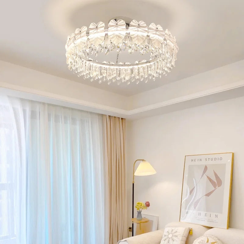 Postmodern Crystal Ceiling Light: Elegant European Style LED Nordic Room Lamp