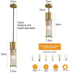 Glass Shade Pendant Lights for Kitchen Island - Adjustable Ceiling Chandeliers for Dining Room