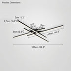 Black Chandelier LED Ceiling Lamp for Master Bedroom Living Room Energy Saving Light