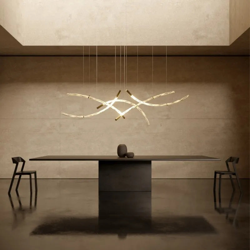 Crystal Chandelier Pendant Light for Stairs Living Room Kitchen Island Dining Bar