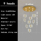 Luxury Maple Leaf Staircase Pendant by - Duplex Villa Chandelier