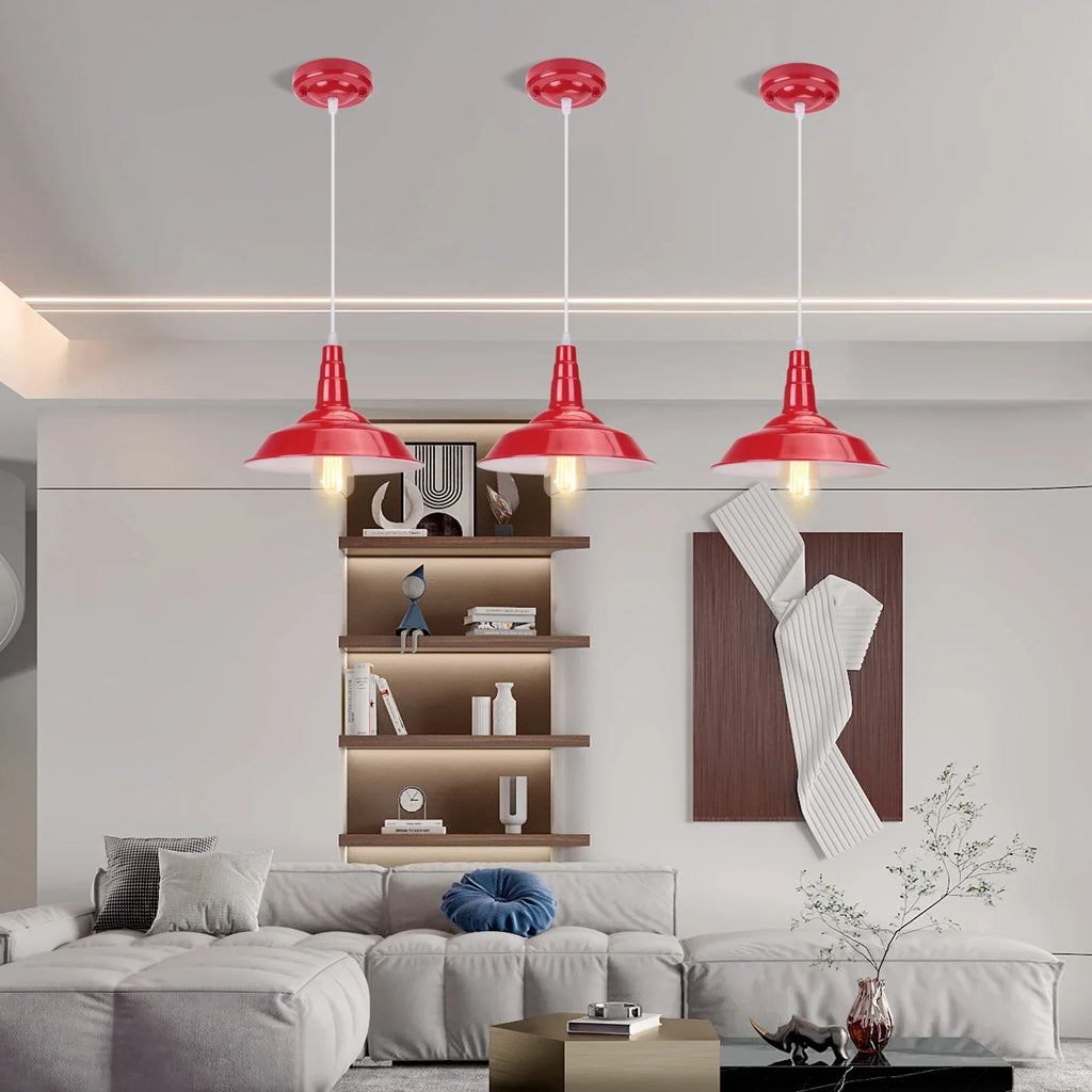 Industrial Pendant Lamp: Modern Retro Loft Chandelier for Kitchen, Living Room.