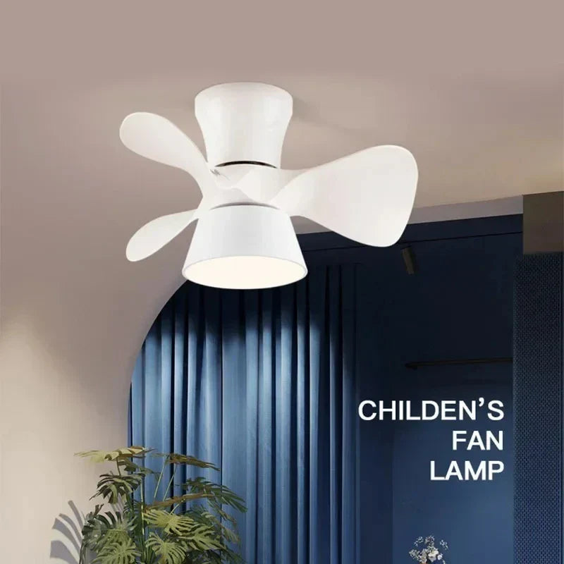Colorful Macoron 22" Ceiling Fan Light, Smart Dimming DC Motor Remote Control
