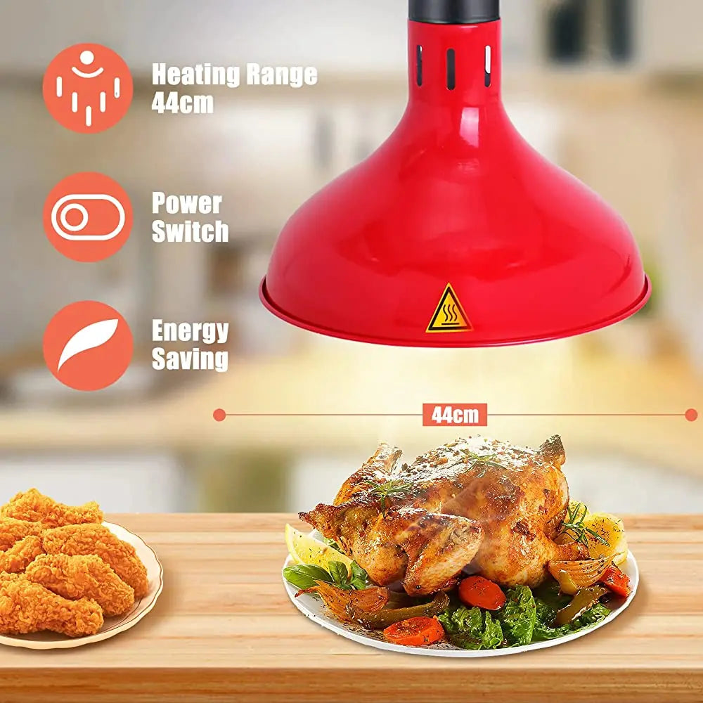 Electric Heat Lamp: Adjustable Kitchen Fixture for Food Preservation