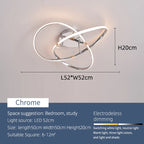 Modern Smart LED Ceiling Lights | Black/Chrome/Gold for Living Room, Bedroom, Study